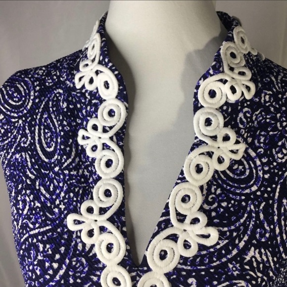 Vince Camuto Sleeveless Dress Embroidered Trim - Picture 4 of 16